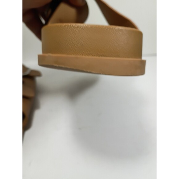 Torrid Size 9 WW WIDE Tan Buckle Slide Sandals Casual Flat Comfort - Picture 6 of 11